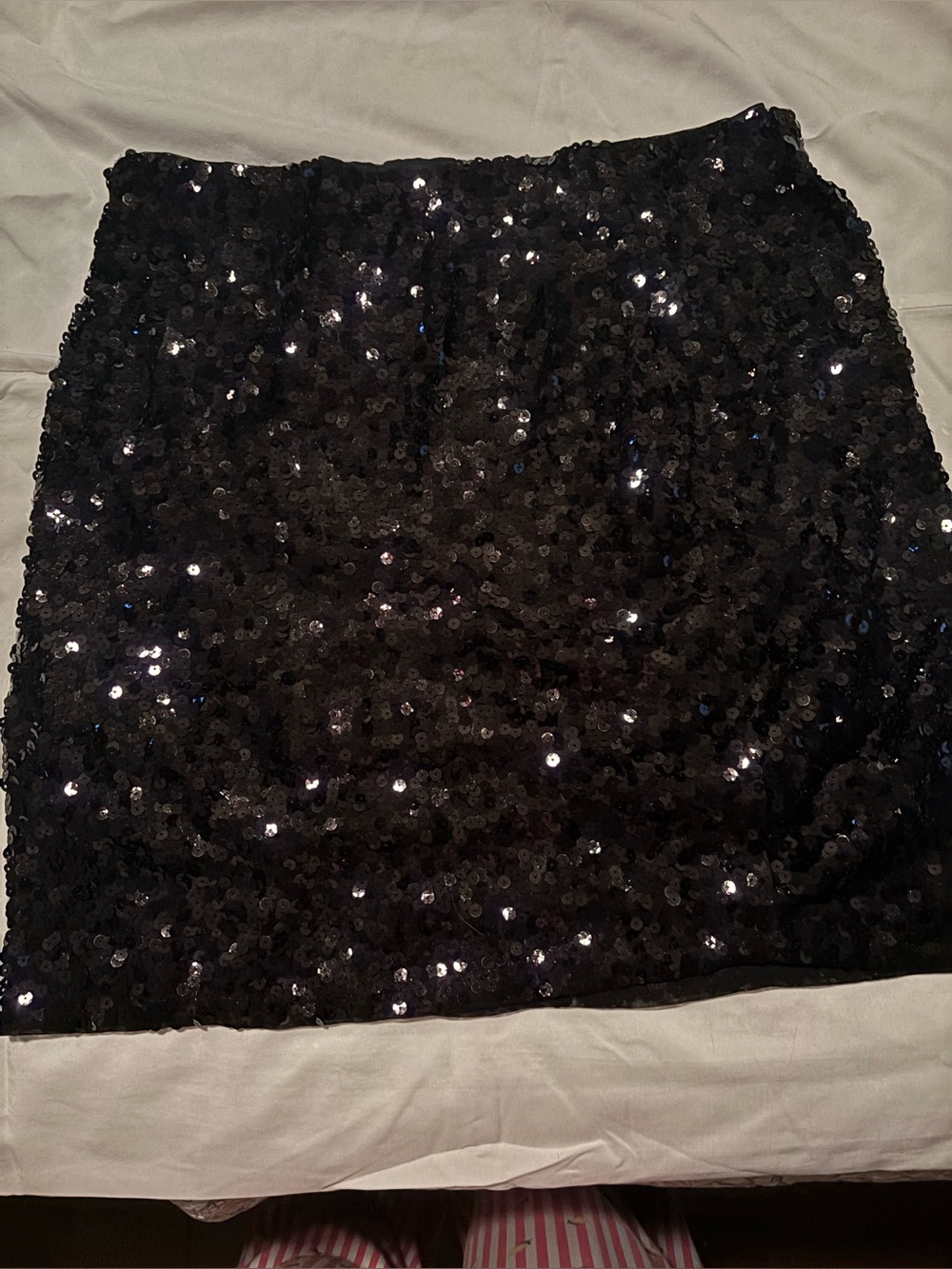 Source Unknown Black Sequin Mini Skirt